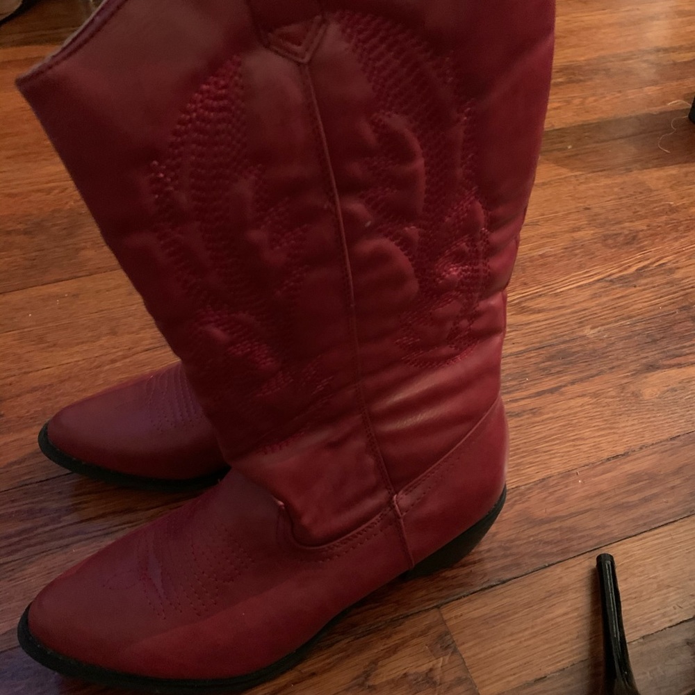 Red cow girl boots